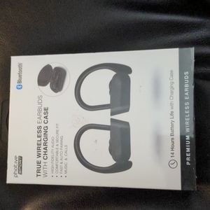 True wireless earbuds with charging case